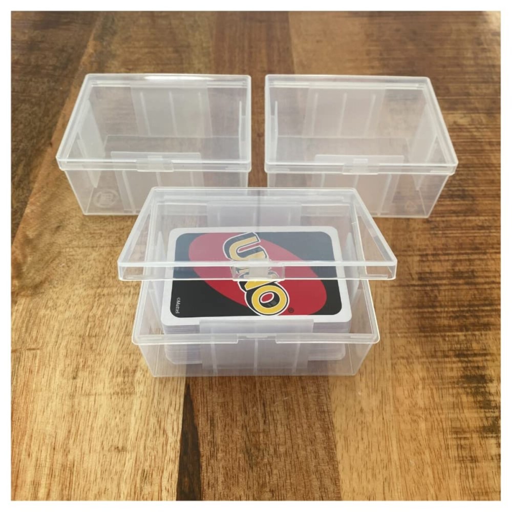 PRODUCT80 3 PACK BitsBins Card Case for UNO, Holds Full Deck of Game Cards or Up To 142 Playing Cards in Deck Box, Snap Top Lid (3 Pack) PRODUCT80 3 PACK BitsBins Card Case for UNO, Holds Full Deck of Game Cards or Up To 142 Playing Cards in Deck Box, Snap Top Lid (3 Pack)
