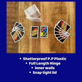 PRODUCT80 3 PACK BitsBins Card Case for UNO, Holds Full Deck of Game Cards or Up To 142 Playing Cards in Deck Box, Snap Top Lid (3 Pack) PRODUCT80 3 PACK BitsBins Card Case for UNO, Holds Full Deck of Game Cards or Up To 142 Playing Cards in Deck Box, Snap Top Lid (3 Pack)