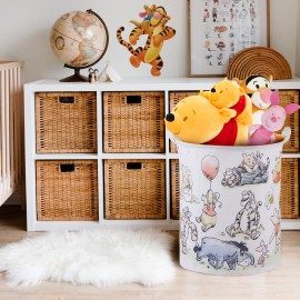 Bear Storage Basket,Nursery Large Hamper Canvas Laundry Basket Foldable With Waterproof Pe Coating,For Kids Boys And Girls, Bathroom, Bedroom, Clothes,Toy Bin