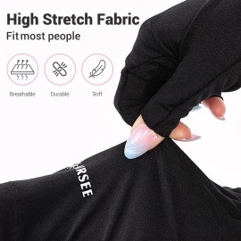 AIRSEE UV Gloves for Nail Lamp,Professional UPF50+ UV Protection Gloves for Manicures Nail Art,Fingerless Gloves That Shield Skin from The Sun and Nail Lamp (Black) AIRSEE UV Gloves for Nail Lamp,Professional UPF50+ UV Protection Gloves for Manicures Nail Art,Fingerless Gloves That Shield Skin from The Sun and Nail Lamp (Black)