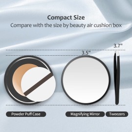 MIYADIVA 30X Magnifying Mirror, Small Magnifying Mirror with Suction Cup and Tweezers, As a Travel Magnifying Mirror, Compact Mirror Set for Plucking Eyebrows 3.5 Inches MIYADIVA 30X Magnifying Mirror, Small Magnifying Mirror with Suction Cup and Tweezers, As a Travel Magnifying Mirror, Compact Mirror Set for Plucking Eyebrows 3.5 Inches