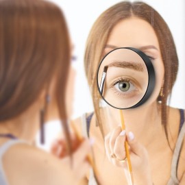 MIYADIVA 30X Magnifying Mirror, Small Magnifying Mirror with Suction Cup and Tweezers, As a Travel Magnifying Mirror, Compact Mirror Set for Plucking Eyebrows 3.5 Inches MIYADIVA 30X Magnifying Mirror, Small Magnifying Mirror with Suction Cup and Tweezers, As a Travel Magnifying Mirror, Compact Mirror Set for Plucking Eyebrows 3.5 Inches