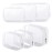 BEFORYOU 6 Pack Clear Toiletry Carry Pouch with Zipper Portable Plastic Waterproof Cosmetic Bag TSA Approved for Vacation Travel Bathroom and Organizing (White, Small and Large)