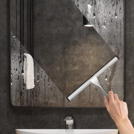 All-Purpose Stainless Steel Shower Squeegee for Shower Glass Door with 2 Adhesive Hooks, Bathroom Cleaner Tool Household Window Mirror Squeegee , Cleaning Tile Wall, Car, 10 Inch Silver All-Purpose Stainless Steel Shower Squeegee for Shower Glass Door with 2 Adhesive Hooks, Bathroom Cleaner Tool Household Window Mirror Squeegee , Cleaning Tile Wall, Car, 10 Inch Silver