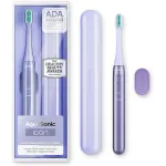 Aquasonic Icon ADA-Accepted Rechargeable Toothbrush | Magnetic Holder & Slim Travel Case | 2 Brushing Modes & Smart Timers | Gentle Micro-Vibrations (Lilac)