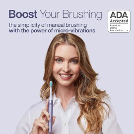 Aquasonic Icon ADA-Accepted Rechargeable Toothbrush | Magnetic Holder & Slim Travel Case | 2 Brushing Modes & Smart Timers | Gentle Micro-Vibrations (Lilac) Aquasonic Icon ADA-Accepted Rechargeable Toothbrush | Magnetic Holder & Slim Travel Case | 2 Brushing Modes & Smart Timers | Gentle Micro-Vibrations (Lilac)