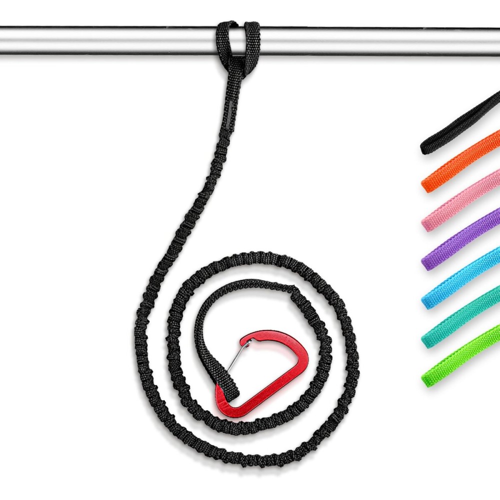 OCEANBROAD Kayak Paddle Leash with D-Ring Stretchable Bungee Strap Lanyard Rope for SUP Kayaking Boating Canoeing Fishing Pole Rod 4-7 Feet Black 1 Pack OCEANBROAD Kayak Paddle Leash with D-Ring Stretchable Bungee Strap Lanyard Rope for SUP Kayaking Boating Canoeing Fishing Pole Rod 4-7 Feet Black 1 Pack