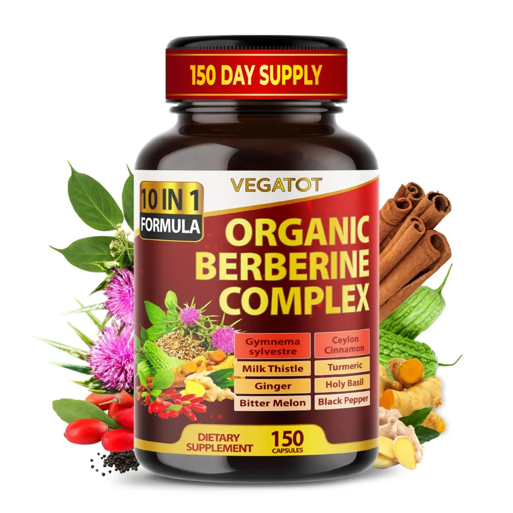 VEGATOT GlucoSavior Berberine Supplement with Ceylon Cinnamon, Bitter Melon, Gymnema - Supports Immune, Heart Health & Gastrointestinal Function - Made in The USA (150 Count (Pack of 1)) VEGATOT GlucoSavior Berberine Supplement with Ceylon Cinnamon, Bitter Melon, Gymnema - Supports Immune, Heart Health & Gastrointestinal Function - Made in The USA (150 Count (Pack of 1))