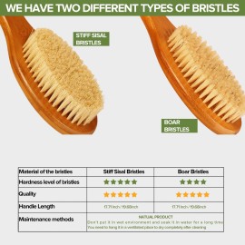 ICANdOIT-17.71Inch Natural Boar Bristles Anti-Slip Long Handle Bath Brush,Bent Handle Shower Scrubber for Exfoliating,Shower Back Brush,Exfoliation Set with Pumice Stone (1 Pack) ICANdOIT-17.71Inch Natural Boar Bristles Anti-Slip Long Handle Bath Brush,Bent Handle Shower Scrubber for Exfoliating,Shower Back Brush,Exfoliation Set with Pumice Stone (1 Pack)