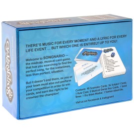 Songnario: A Song for Every Scenario | Impress The Judge to Win The Card | Music Based | Multi-Generational | Family Friendly | Party Game | Great for Groups