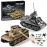 WW2 Army Tank Toys Building Kit, Create a German Tiger & an American M4 Sherman Tank Models with 1184 Blocks, Great Military Gifts for Boys Kids Age 8-14