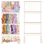 VISATOR Headband Holder Bows Organizer For Girls Hair Bows Holder Baby Headband Hair Accessories Organizer For Baby Girls Bow Hanger Storage For Girls Hair Bows For Toddler Girls Room Wall Decor (W1)