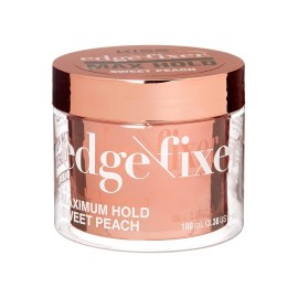 KISS COLORS & CARE Maximum Hold Edge Fixer, Non-Greasy Gel Formula Infused With Biotin B7, 24 Hour Hold, Sweet Peach Scented, 3.38 Fl. Oz. (100 ml)