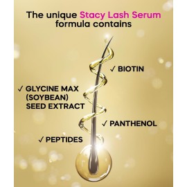 Stacy Lash Growth Serum (0.17fl.oz / 5ml) | Eyebrow & Eyelash Enhancing Serum for Natural Lashes & Brows