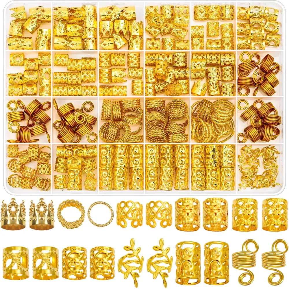Lucomb 220 Pcs Gold Hair Jewelry for Braids, Loc Jewelry for Hair Dreadlock, Loc Charms for Women, Metal Gold Braids Rings Cuffs Clips for Dreadlock Accessories Clip Braids Extensions Decorations Lucomb 220 Pcs Gold Hair Jewelry for Braids, Loc Jewelry for Hair Dreadlock, Loc Charms for Women, Metal Gold Braids Rings Cuffs Clips for Dreadlock Accessories Clip Braids Extensions Decorations