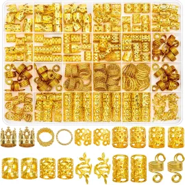 Lucomb 220 Pcs Gold Hair Jewelry for Braids, Loc Jewelry for Hair Dreadlock, Loc Charms for Women, Metal Gold Braids Rings Cuffs Clips for Dreadlock Accessories Clip Braids Extensions Decorations Lucomb 220 Pcs Gold Hair Jewelry for Braids, Loc Jewelry for Hair Dreadlock, Loc Charms for Women, Metal Gold Braids Rings Cuffs Clips for Dreadlock Accessories Clip Braids Extensions Decorations