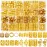 Lucomb 220 Pcs Gold Hair Jewelry for Braids, Loc Jewelry for Hair Dreadlock, Loc Charms for Women, Metal Gold Braids Rings Cuffs Clips for Dreadlock Accessories Clip Braids Extensions Decorations