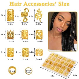 Lucomb 220 Pcs Gold Hair Jewelry for Braids, Loc Jewelry for Hair Dreadlock, Loc Charms for Women, Metal Gold Braids Rings Cuffs Clips for Dreadlock Accessories Clip Braids Extensions Decorations Lucomb 220 Pcs Gold Hair Jewelry for Braids, Loc Jewelry for Hair Dreadlock, Loc Charms for Women, Metal Gold Braids Rings Cuffs Clips for Dreadlock Accessories Clip Braids Extensions Decorations