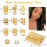 Lucomb 220 Pcs Gold Hair Jewelry for Braids, Loc Jewelry for Hair Dreadlock, Loc Charms for Women, Metal Gold Braids Rings Cuffs Clips for Dreadlock Accessories Clip Braids Extensions Decorations