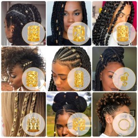 Lucomb 220 Pcs Gold Hair Jewelry for Braids, Loc Jewelry for Hair Dreadlock, Loc Charms for Women, Metal Gold Braids Rings Cuffs Clips for Dreadlock Accessories Clip Braids Extensions Decorations Lucomb 220 Pcs Gold Hair Jewelry for Braids, Loc Jewelry for Hair Dreadlock, Loc Charms for Women, Metal Gold Braids Rings Cuffs Clips for Dreadlock Accessories Clip Braids Extensions Decorations