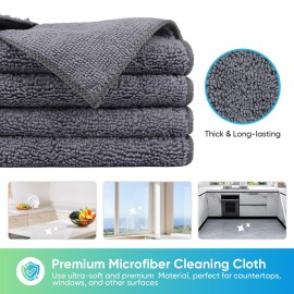 HOMEXCEL Grey Microfiber Cleaning Cloth, 12 Pack Premium Microfiber Towels for Cars, Lint Free, Scratch-Free, Highly Absorbent, Reusable Cleaning Rags for Car, Household, Kitchen, Window, 11.5X11.5 HOMEXCEL Grey Microfiber Cleaning Cloth, 12 Pack Premium Microfiber Towels for Cars, Lint Free, Scratch-Free, Highly Absorbent, Reusable Cleaning Rags for Car, Household, Kitchen, Window, 11.5X11.5