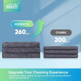 HOMEXCEL Grey Microfiber Cleaning Cloth, 12 Pack Premium Microfiber Towels for Cars, Lint Free, Scratch-Free, Highly Absorbent, Reusable Cleaning Rags for Car, Household, Kitchen, Window, 11.5X11.5 HOMEXCEL Grey Microfiber Cleaning Cloth, 12 Pack Premium Microfiber Towels for Cars, Lint Free, Scratch-Free, Highly Absorbent, Reusable Cleaning Rags for Car, Household, Kitchen, Window, 11.5X11.5