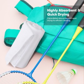 HOMEXCEL Microfiber Washcloths 12 Pack, Highly Absorbent and Soft Face Towel, Multi-Purpose White Wash Cloths for Bathroom, Hotel, Spa, Gym, and Kitchen, 12x12 Inch HOMEXCEL Microfiber Washcloths 12 Pack, Highly Absorbent and Soft Face Towel, Multi-Purpose White Wash Cloths for Bathroom, Hotel, Spa, Gym, and Kitchen, 12x12 Inch