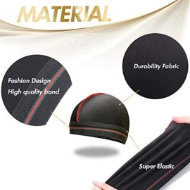 ForceWave Silky Stocking Cap for Men & Women, Black Compression Cap for 360 Waves, 4-Piece Set ForceWave Silky Stocking Cap for Men & Women, Black Compression Cap for 360 Waves, 4-Piece Set