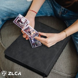 ZLCA Toploader Card Binder, 9-Pocket Trading Card Album Holder fits for 3 x 4\'\' Top Loader, Double-sided Card Display Storage Carrying Case, Plastic Pages for Holding PTCG MTG Sports Cards (Black) ZLCA Toploader Card Binder, 9-Pocket Trading Card Album Holder fits for 3 x 4\'\' Top Loader, Double-sided Card Display Storage Carrying Case, Plastic Pages for Holding PTCG MTG Sports Cards (Black)