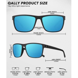 QALLY Polarized Sunglasses Men, Mens Sunglasses Polarized UV protection Lightweight Sun Glasses for Driving Fishing Golf QALLY Polarized Sunglasses Men, Mens Sunglasses Polarized UV protection Lightweight Sun Glasses for Driving Fishing Golf