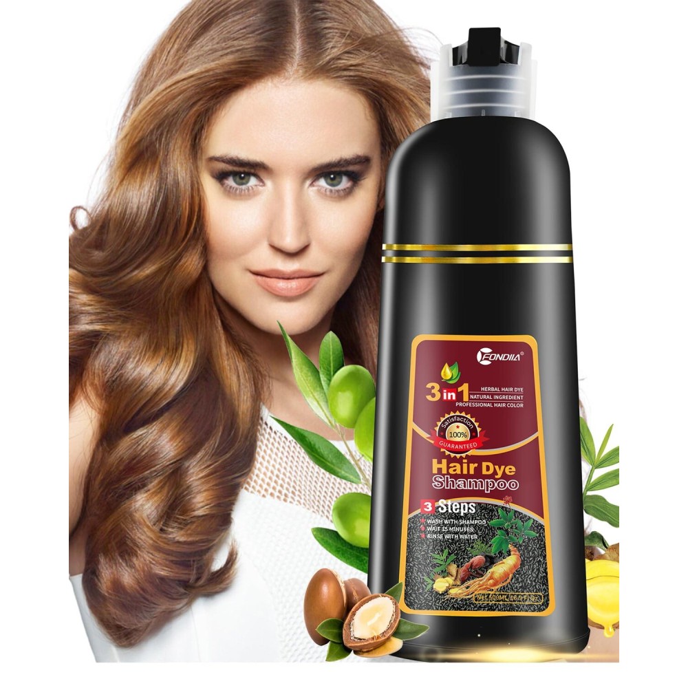leorx Hair Dye shampoo, 3 In 1 Brown Color Shampoo Hair Dye For Refresh Hair Instant Herbal Coloring Shampoo For Women&Men - Tintes Para El Cabello Profesional leorx Hair Dye shampoo, 3 In 1 Brown Color Shampoo Hair Dye For Refresh Hair Instant Herbal Coloring Shampoo For Women&Men - Tintes Para El Cabello Profesional