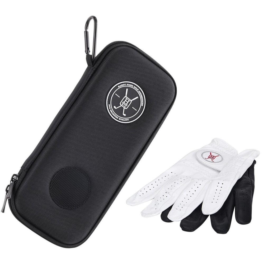Handy Picks Performance Golf Glove Case - Golf Gloves Holder Case That Protects n Keeps Your Golf Gloves Neat n Dry - Air Flows Through on The Back Cover to Let The Moisture Out (Black) Handy Picks Performance Golf Glove Case - Golf Gloves Holder Case That Protects n Keeps Your Golf Gloves Neat n Dry - Air Flows Through on The Back Cover to Let The Moisture Out (Black)