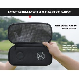 Handy Picks Performance Golf Glove Case - Golf Gloves Holder Case That Protects n Keeps Your Golf Gloves Neat n Dry - Air Flows Through on The Back Cover to Let The Moisture Out (Black) Handy Picks Performance Golf Glove Case - Golf Gloves Holder Case That Protects n Keeps Your Golf Gloves Neat n Dry - Air Flows Through on The Back Cover to Let The Moisture Out (Black)