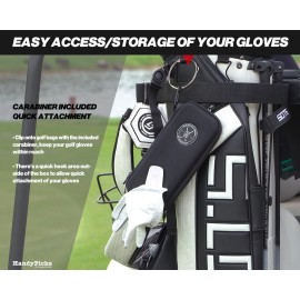 Handy Picks Performance Golf Glove Case - Golf Gloves Holder Case That Protects n Keeps Your Golf Gloves Neat n Dry - Air Flows Through on The Back Cover to Let The Moisture Out (Black) Handy Picks Performance Golf Glove Case - Golf Gloves Holder Case That Protects n Keeps Your Golf Gloves Neat n Dry - Air Flows Through on The Back Cover to Let The Moisture Out (Black)