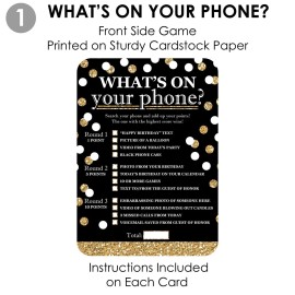 Big Dot of Happiness Adult Happy Birthday - Gold - 2-in-1 Birthday Party Cards - Activity Duo Games - Set of 20