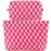 ZLFSRQ 2Pcs Checkered Makeup Bag for Women Large Cosmetic Bag Set Travel Toiletry Bag Makeup Pouch Bag for Purse Pink Zipper Storage Bag Organizer Cute Small Aesthetic Girls Car Essentials Bag