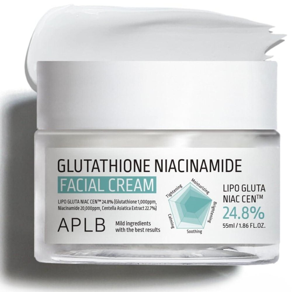 APLB Glutathione Niacinamide Facial Cream | LIPO GLUTA NIAC CEN 24.8% 1.86 FL.OZ/Korean Skincare, Deep hydration, Niacinamide, Improve skin elasticity, Improve skin texture APLB Glutathione Niacinamide Facial Cream | LIPO GLUTA NIAC CEN 24.8% 1.86 FL.OZ/Korean Skincare, Deep hydration, Niacinamide, Improve skin elasticity, Improve skin texture
