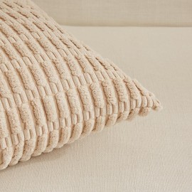 Fancy Homi 4 Packs Neutral Decorative Throw Pillow Covers 18x18 Inch for Living Room Couch Bed Sofa, Rustic Farmhouse Boho Home Decor, Soft Plush Striped Corduroy Square Cushion Case 45x45 cm Fancy Homi 4 Packs Neutral Decorative Throw Pillow Covers 18x18 Inch for Living Room Couch Bed Sofa, Rustic Farmhouse Boho Home Decor, Soft Plush Striped Corduroy Square Cushion Case 45x45 cm