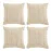 Fancy Homi 4 Packs Boho Cream Decorative Throw Pillow Covers 18x18 Inch for Living Room Couch Bed Sofa, Rustic Modern Farmhouse Home Decor, Soft Plush Corduroy Cute Square Beige Cushion Case 45x45 cm