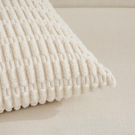 Fancy Homi 4 Packs Boho Cream Decorative Throw Pillow Covers 18x18 Inch for Living Room Couch Bed Sofa, Rustic Modern Farmhouse Home Decor, Soft Plush Corduroy Cute Square Beige Cushion Case 45x45 cm Fancy Homi 4 Packs Boho Cream Decorative Throw Pillow Covers 18x18 Inch for Living Room Couch Bed Sofa, Rustic Modern Farmhouse Home Decor, Soft Plush Corduroy Cute Square Beige Cushion Case 45x45 cm