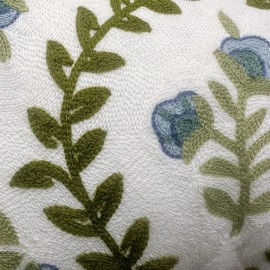 Alysheer Spring Floral Embroidered Decorative Throw Pillow Cover 12x 20, Farmhouse Blue Flowers Green Leaves Patterned Cotton Canvas Lumbar Cushion Case for Sofa Couch Living Room Cottage Decor Alysheer Spring Floral Embroidered Decorative Throw Pillow Cover 12x 20, Farmhouse Blue Flowers Green Leaves Patterned Cotton Canvas Lumbar Cushion Case for Sofa Couch Living Room Cottage Decor