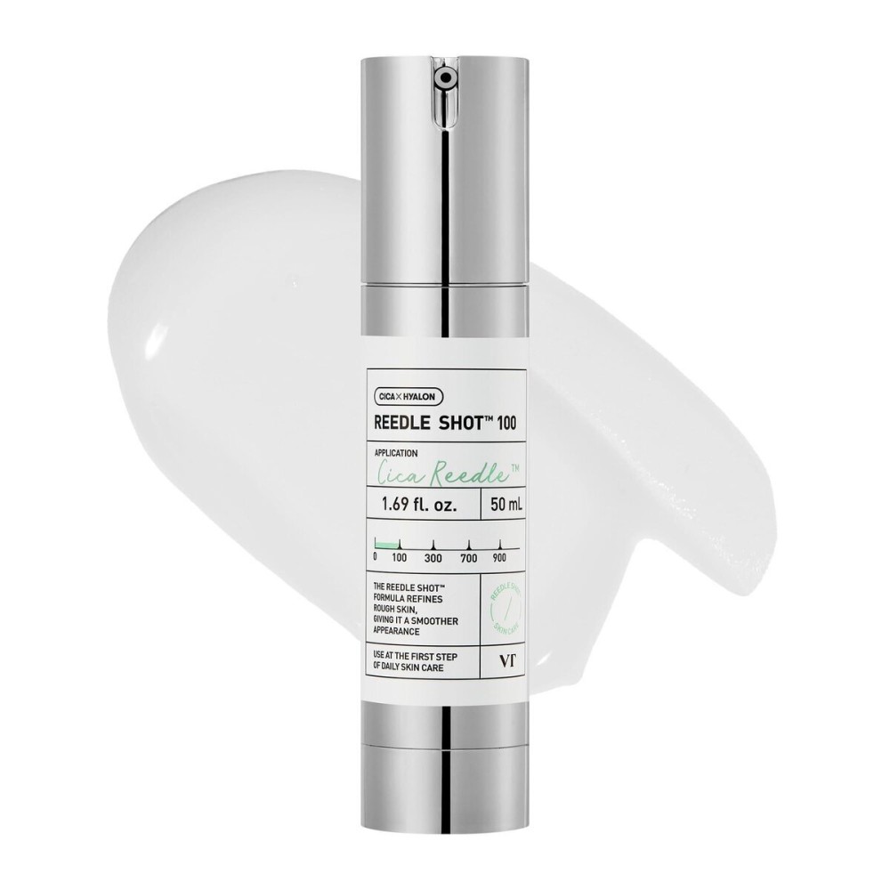 VT COSMETICS CICA Reedle Shot 100, Spicule Microneedling Serum for Pore Care & Exfoliation, Exosome, Centella Asiatica for Glass Skin, Skin Texture, Korean Liquid Skin Booster (1.69 Fl Oz / 50ml) VT COSMETICS CICA Reedle Shot 100, Spicule Microneedling Serum for Pore Care & Exfoliation, Exosome, Centella Asiatica for Glass Skin, Skin Texture, Korean Liquid Skin Booster (1.69 Fl Oz / 50ml)