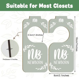 Wooden Baby Closet Dividers for Clothes Organizer, Colorful Nursery Decor, Size Hangers for New Mom Dad Parents