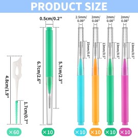 Interdental Brush, 100Pcs Soft Braces Brush Set, 40Pcs Tooth Flossing Head for Oral Hygiene Tooth Cleaning with 60pcs Disposable Braces Flossers Tooth Cleaning Tool (Stylish Colors,Multiple Sizes) Interdental Brush, 100Pcs Soft Braces Brush Set, 40Pcs Tooth Flossing Head for Oral Hygiene Tooth Cleaning with 60pcs Disposable Braces Flossers Tooth Cleaning Tool (Stylish Colors,Multiple Sizes)