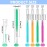 Interdental Brush, 100Pcs Soft Braces Brush Set, 40Pcs Tooth Flossing Head for Oral Hygiene Tooth Cleaning with 60pcs Disposable Braces Flossers Tooth Cleaning Tool (Stylish Colors,Multiple Sizes)