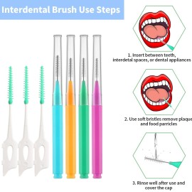 Interdental Brush, 100Pcs Soft Braces Brush Set, 40Pcs Tooth Flossing Head for Oral Hygiene Tooth Cleaning with 60pcs Disposable Braces Flossers Tooth Cleaning Tool (Stylish Colors,Multiple Sizes) Interdental Brush, 100Pcs Soft Braces Brush Set, 40Pcs Tooth Flossing Head for Oral Hygiene Tooth Cleaning with 60pcs Disposable Braces Flossers Tooth Cleaning Tool (Stylish Colors,Multiple Sizes)