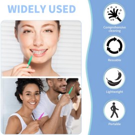 Interdental Brush, 100Pcs Soft Braces Brush Set, 40Pcs Tooth Flossing Head for Oral Hygiene Tooth Cleaning with 60pcs Disposable Braces Flossers Tooth Cleaning Tool (Stylish Colors,Multiple Sizes) Interdental Brush, 100Pcs Soft Braces Brush Set, 40Pcs Tooth Flossing Head for Oral Hygiene Tooth Cleaning with 60pcs Disposable Braces Flossers Tooth Cleaning Tool (Stylish Colors,Multiple Sizes)