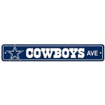 Cowboys Ave Metal Street Sign 4x16 Football Team Logo Avenue Man Cave