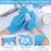 Anezus Exfoliating Back Scrubber Bath Gloves Set, Exfoliating Shower Towel with Shower Gloves for Body Scrub, Back Cleaner Wash Gloves to Remove Dead Skin (Blue)
