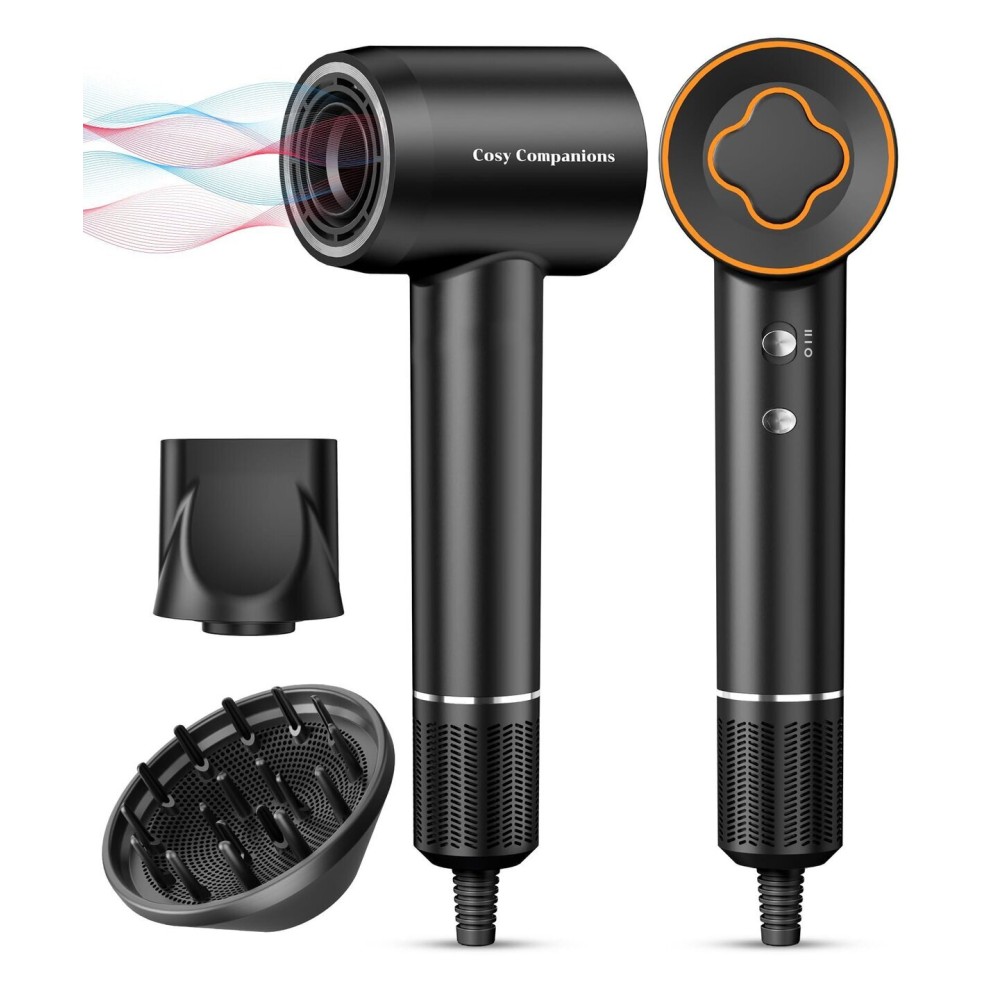Hair Dryer, 150000 RPM High-Speed Brushless Motor Negative Ionic Blow Dryer for Fast Drying, Low Noise Thermo-Control Hair-Dryer-with-Diffuser and Nozzle Hair Dryer, 150000 RPM High-Speed Brushless Motor Negative Ionic Blow Dryer for Fast Drying, Low Noise Thermo-Control Hair-Dryer-with-Diffuser and Nozzle